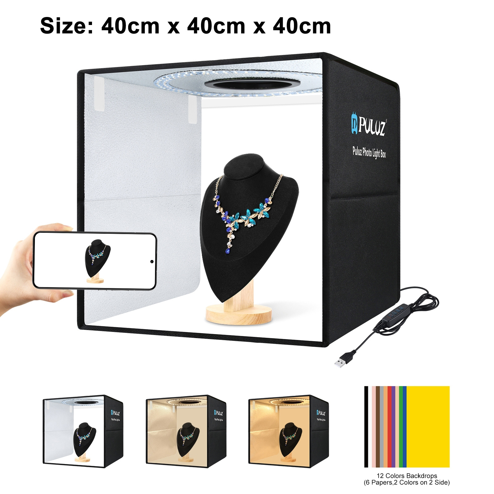 Photography Darkroom - PULUZ 40cm Folding Portable Ring Light
