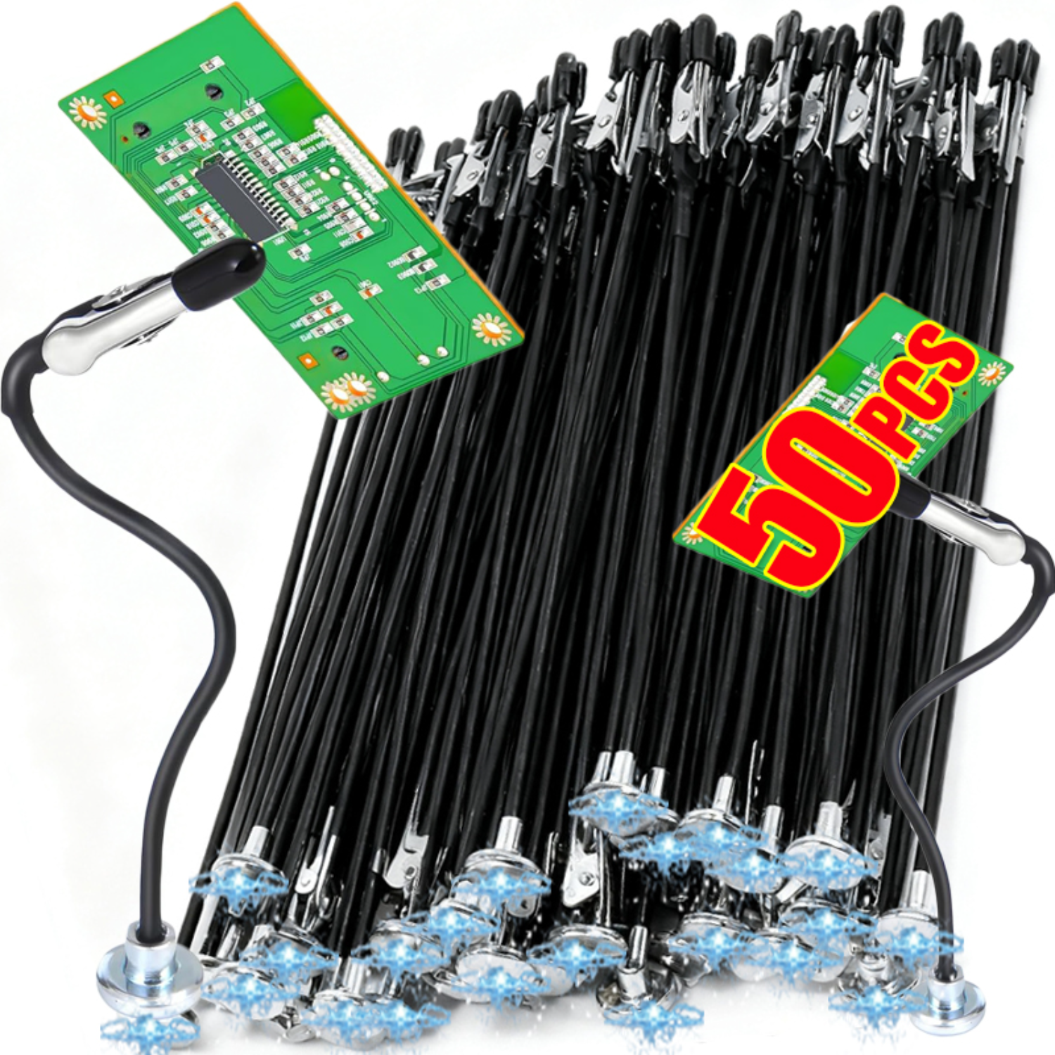 Photography Quiz - 1-50PCS Magnetic Flexible Alligator Clip Electric