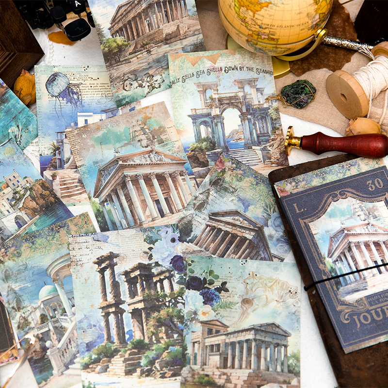 Photography Journal - 30pcs Travel Scenery Deco Scrapbook Vintage