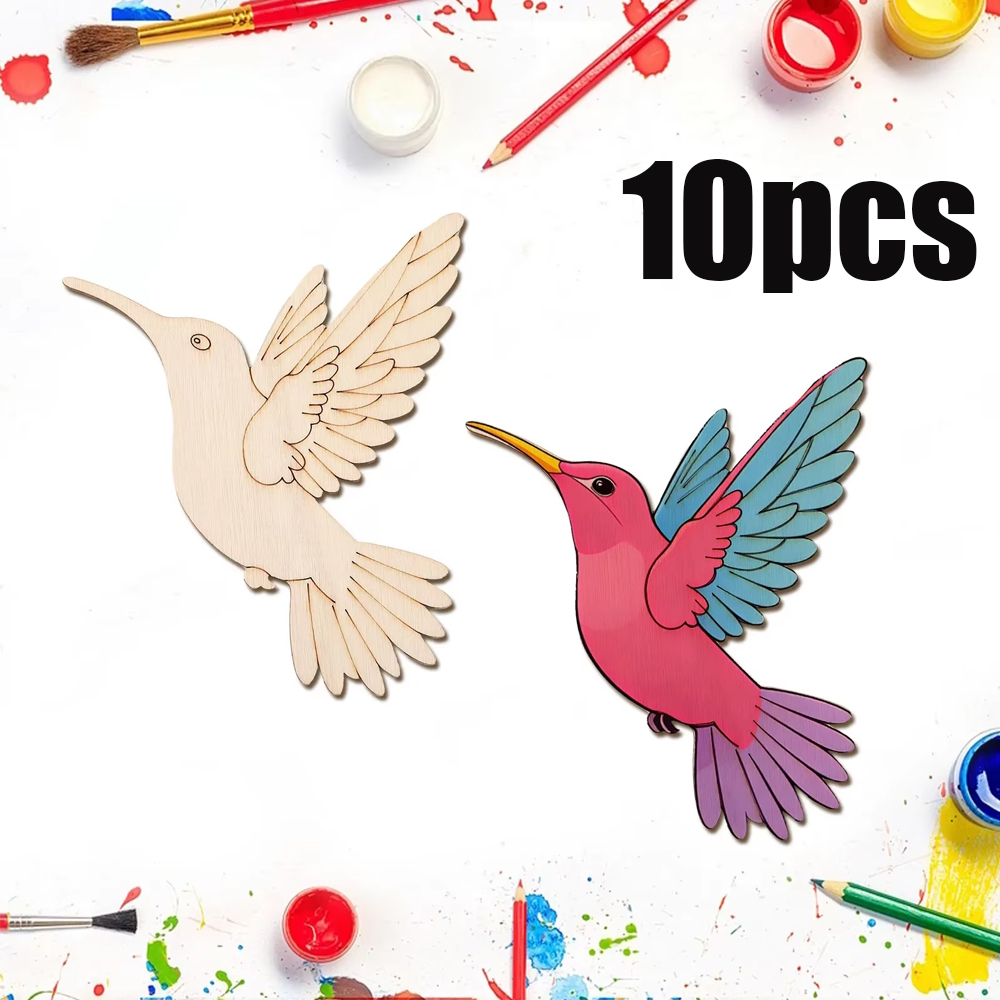 Photography Course - 10pcs Unfinished Wood Animal Bird Cutouts,Wooden