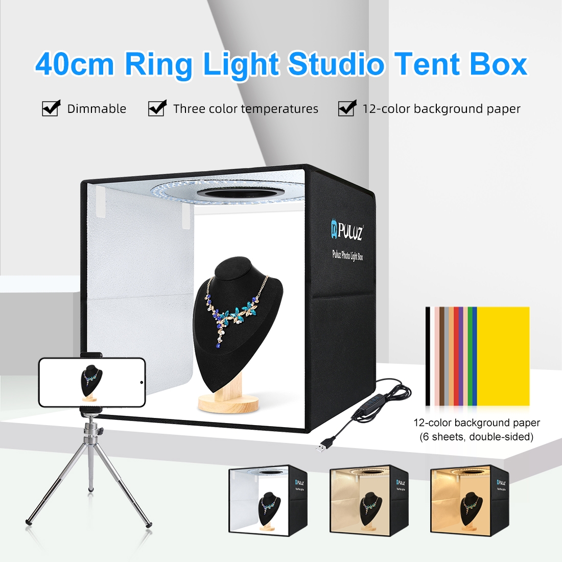 PULUZ 40cm Folding Portable Ri - Photography Darkroom avaliação e preço
