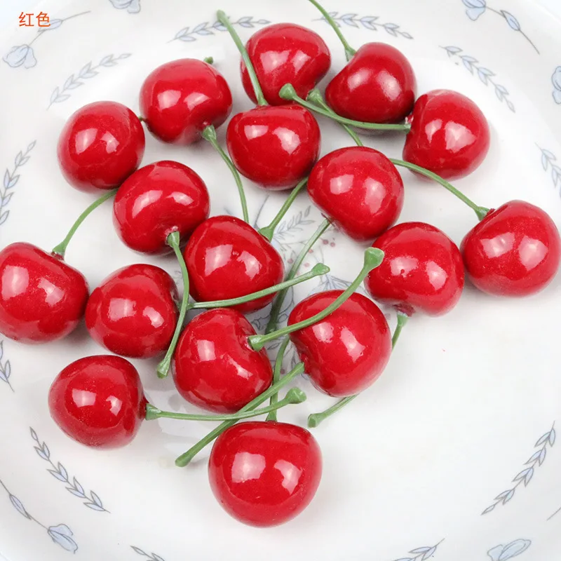 30Pcs Fake Cherry Simulation C - Photography Food avaliação e preço