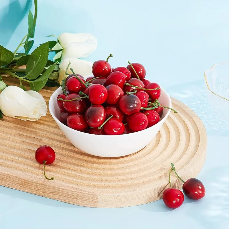 30Pcs Fake Cherry Simulation C - Photography Food avaliação e preço