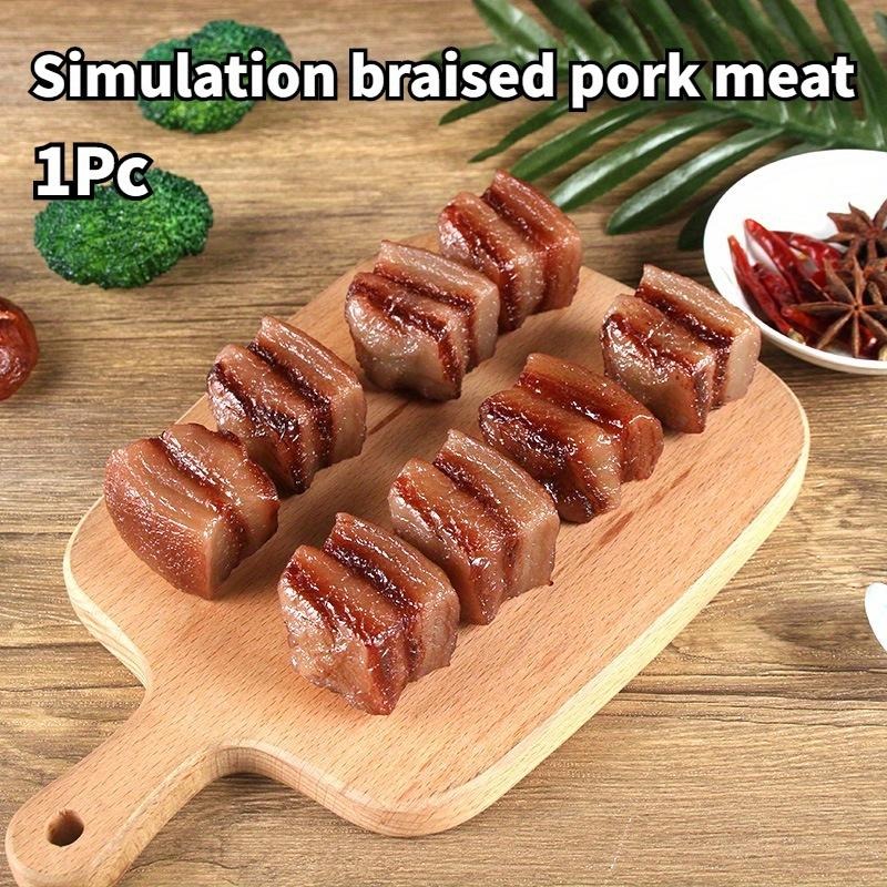 1Pcs PVC Simulation Pork Belly - Photography Food avaliação e preço