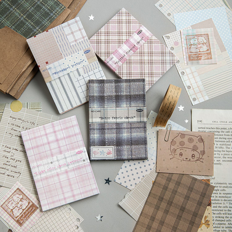50pcs Creative Plaid Decor Scr - Photography Journal avaliação e preço