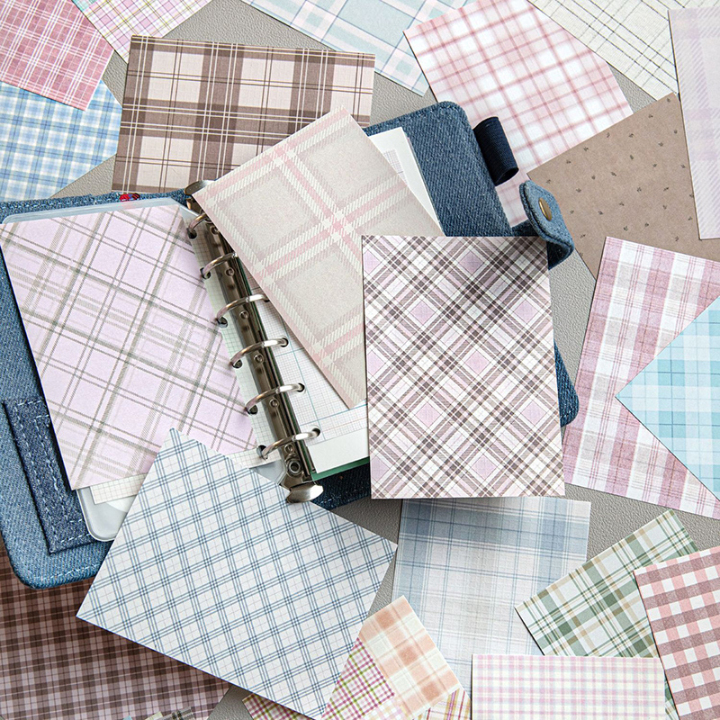50pcs Creative Plaid Decor Scr - Photography Journal avaliação e preço