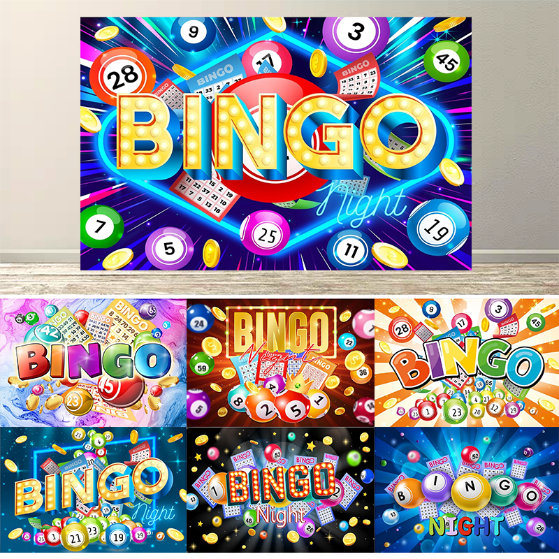 Colorful Bingo Night Backdrop  - Photography Winner avaliação e preço