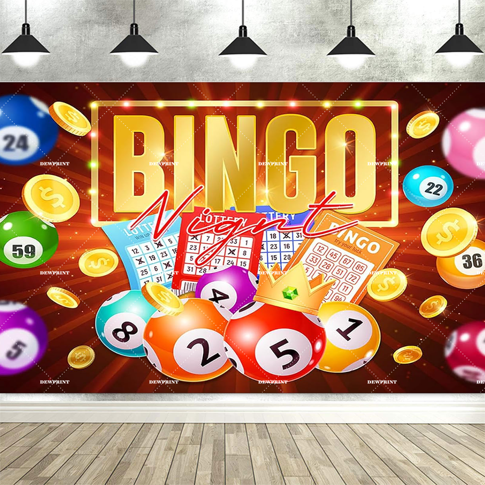 Colorful Bingo Night Backdrop  - Photography Winner avaliação e preço