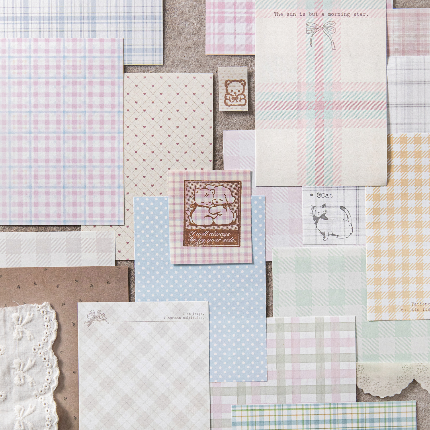50pcs creative plaid Decor Scr - Photography Journal avaliação e preço