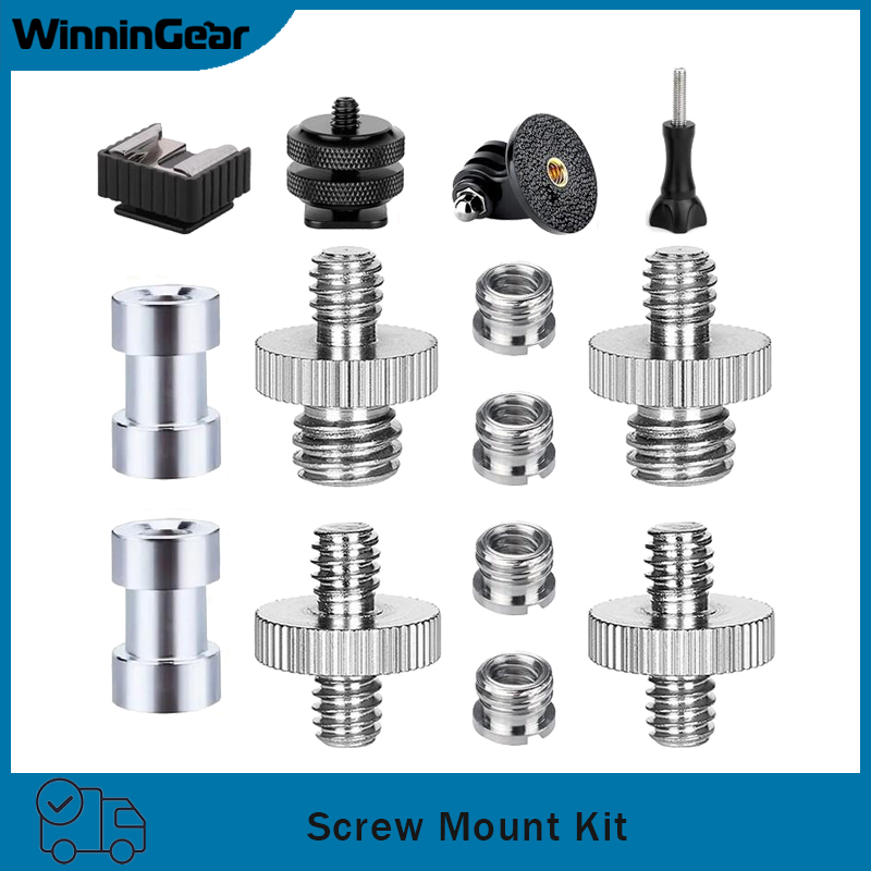 10/14pcs Camera Screw Adapter  - Hot Shoe Adapter avaliação e preço