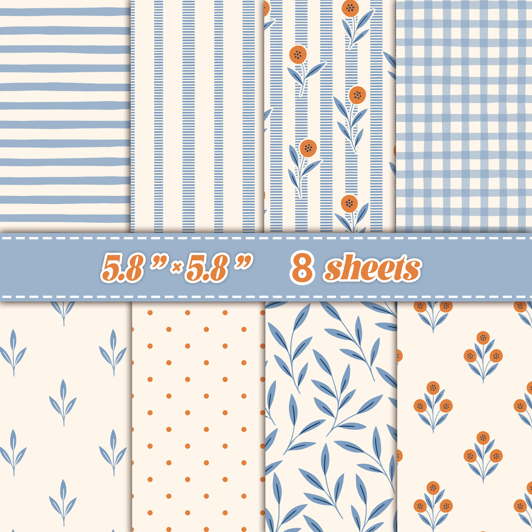 8 Sheets Fresh Plaid Scrapbook - Photography Journal avaliação e preço