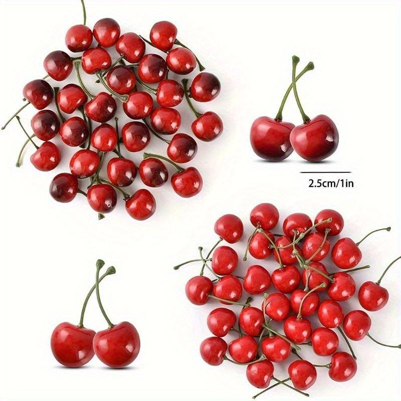 30Pcs Fake Cherry Artificial F - Photography Food avaliação e preço