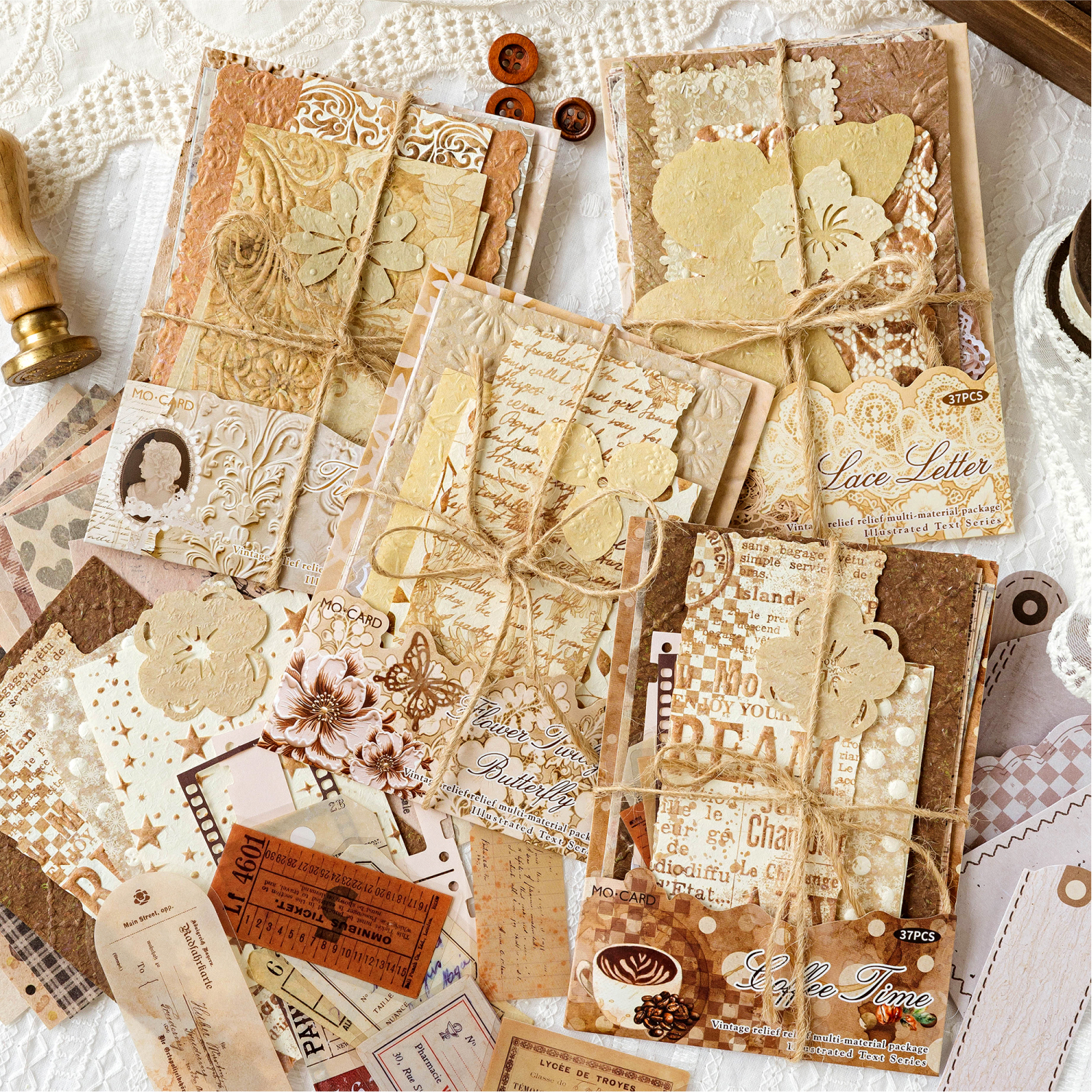 JIANQI 37pcs Vintage Decor Scr - Photography Journal avaliação e preço