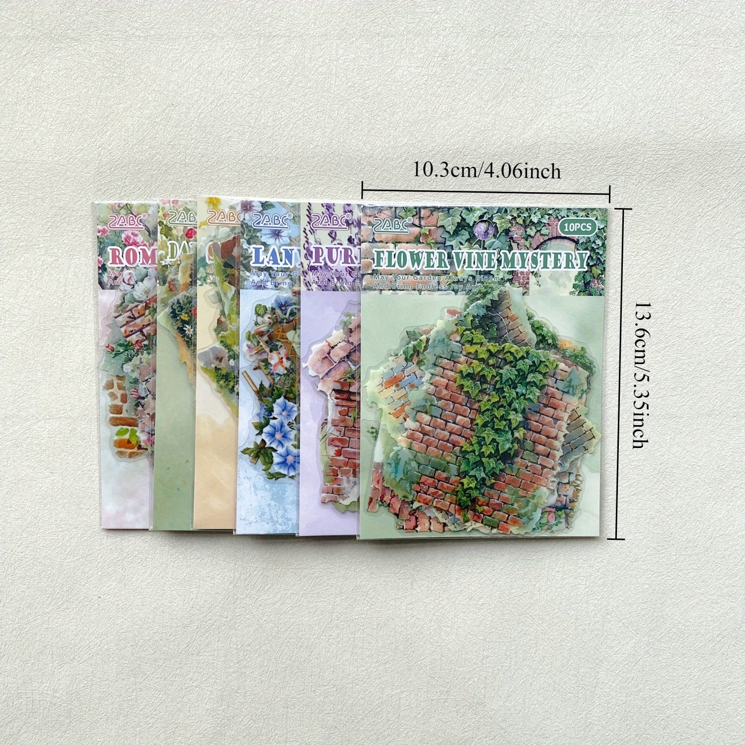 10pcs Plant Flowers Sticker PE - Photography Journal avaliação e preço