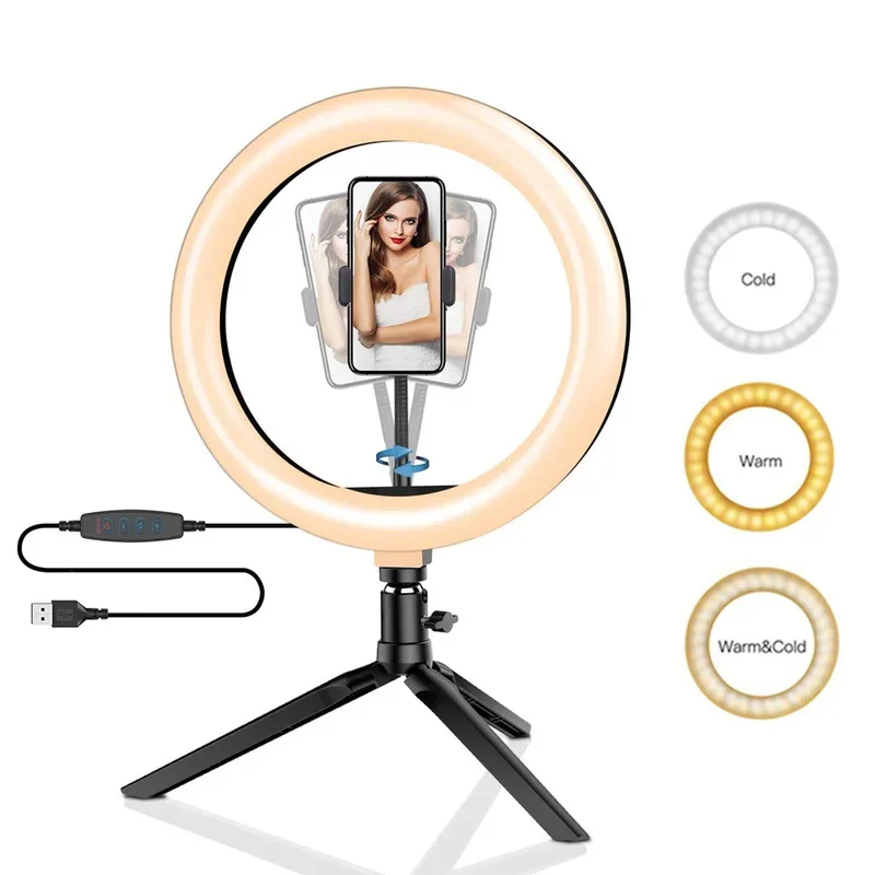 Dimmable26cm LED Ring Light Ki - Photography Darkroom avaliação e preço