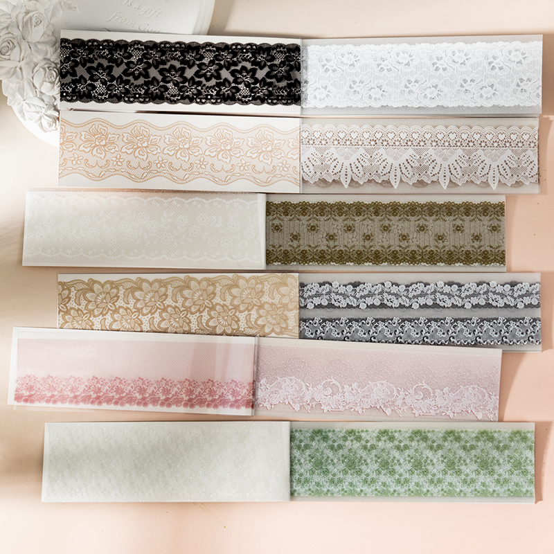 16pcs Retro Floral White Lace  - Photography Journal avaliação e preço