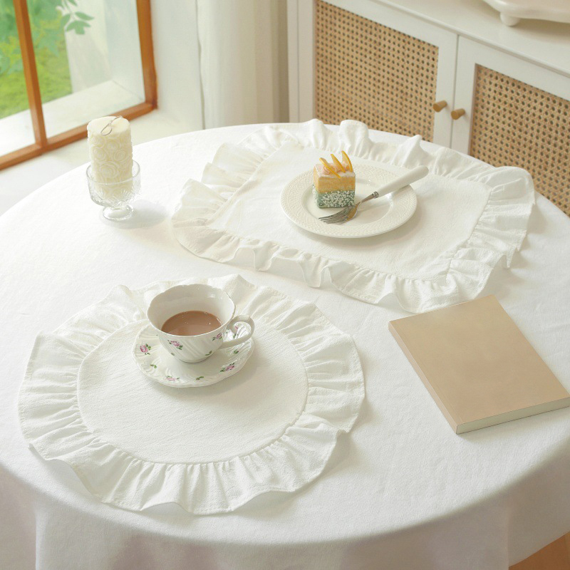 Minimalist Stripe Ruffle Place - Photography Food avaliação e preço