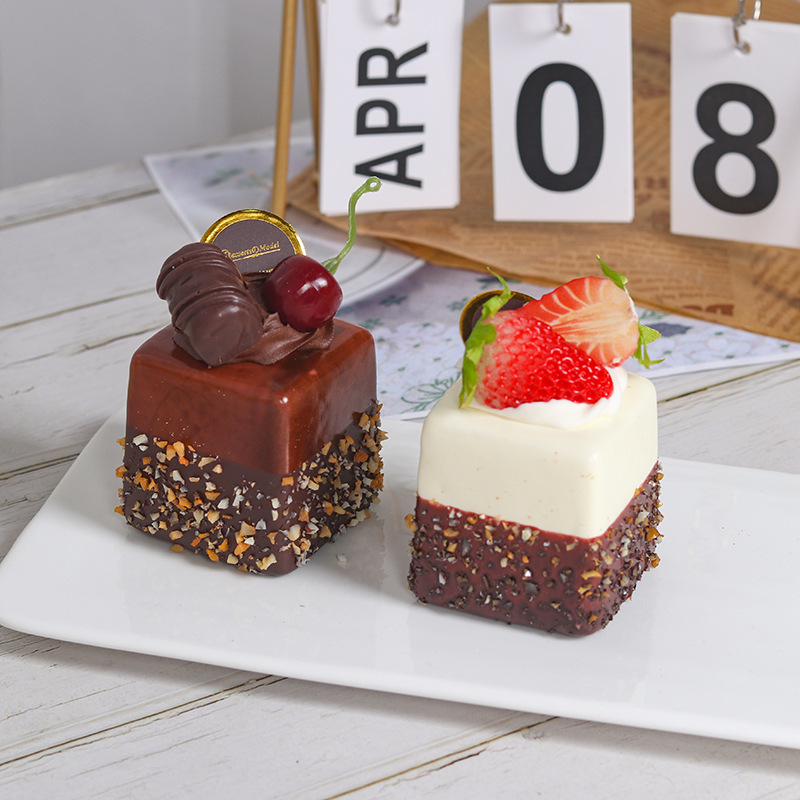 1PC Artificial Fruit Cake Bisc - Photography Food avaliação e preço