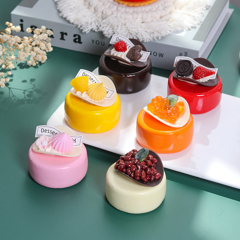 1PC Artificial Fruit Cake Bisc - Photography Food avaliação e preço