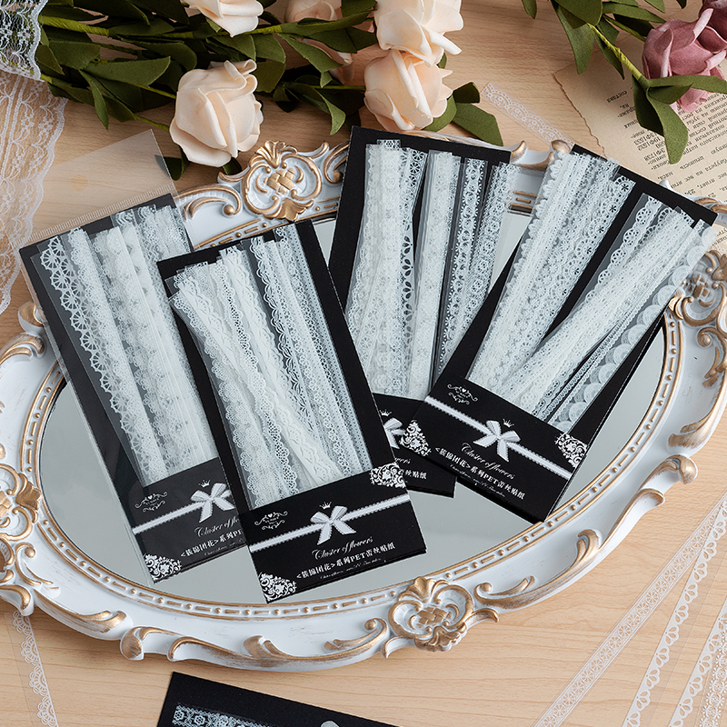 30pcs Retro Floral White Lace  - Photography Journal avaliação e preço