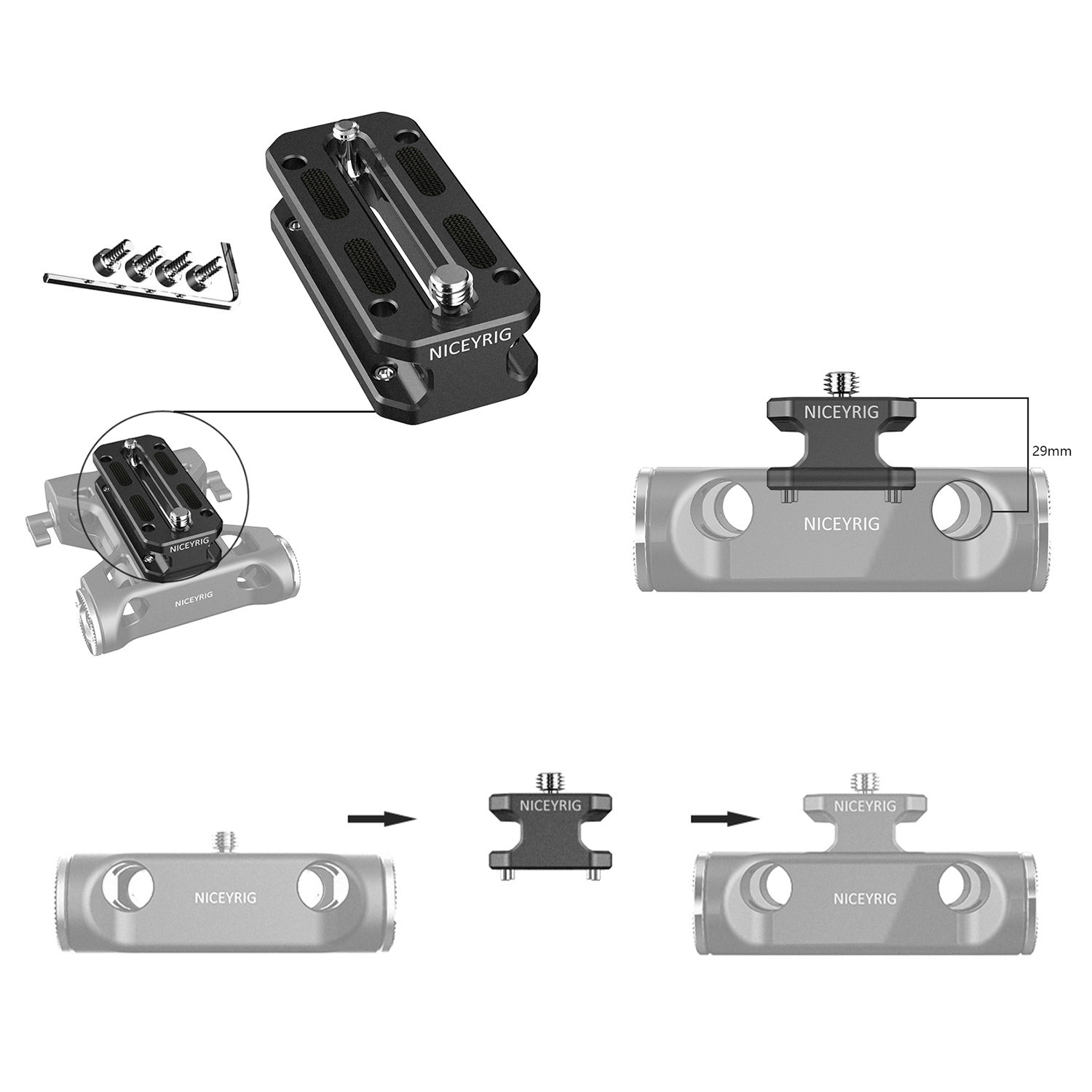 NICEYRIG Camera Baseplate with - Camera Cage Rig avaliação e preço