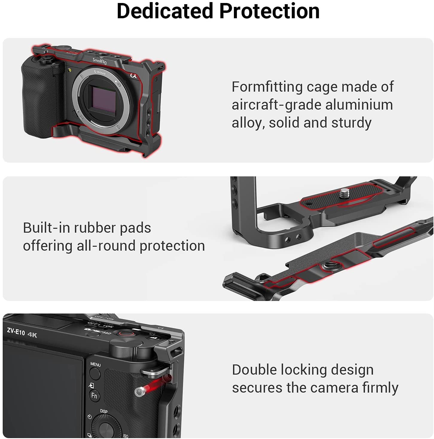 SmallRig for Sony ZVE10 Camera - Camera Cage Rig avaliação e preço